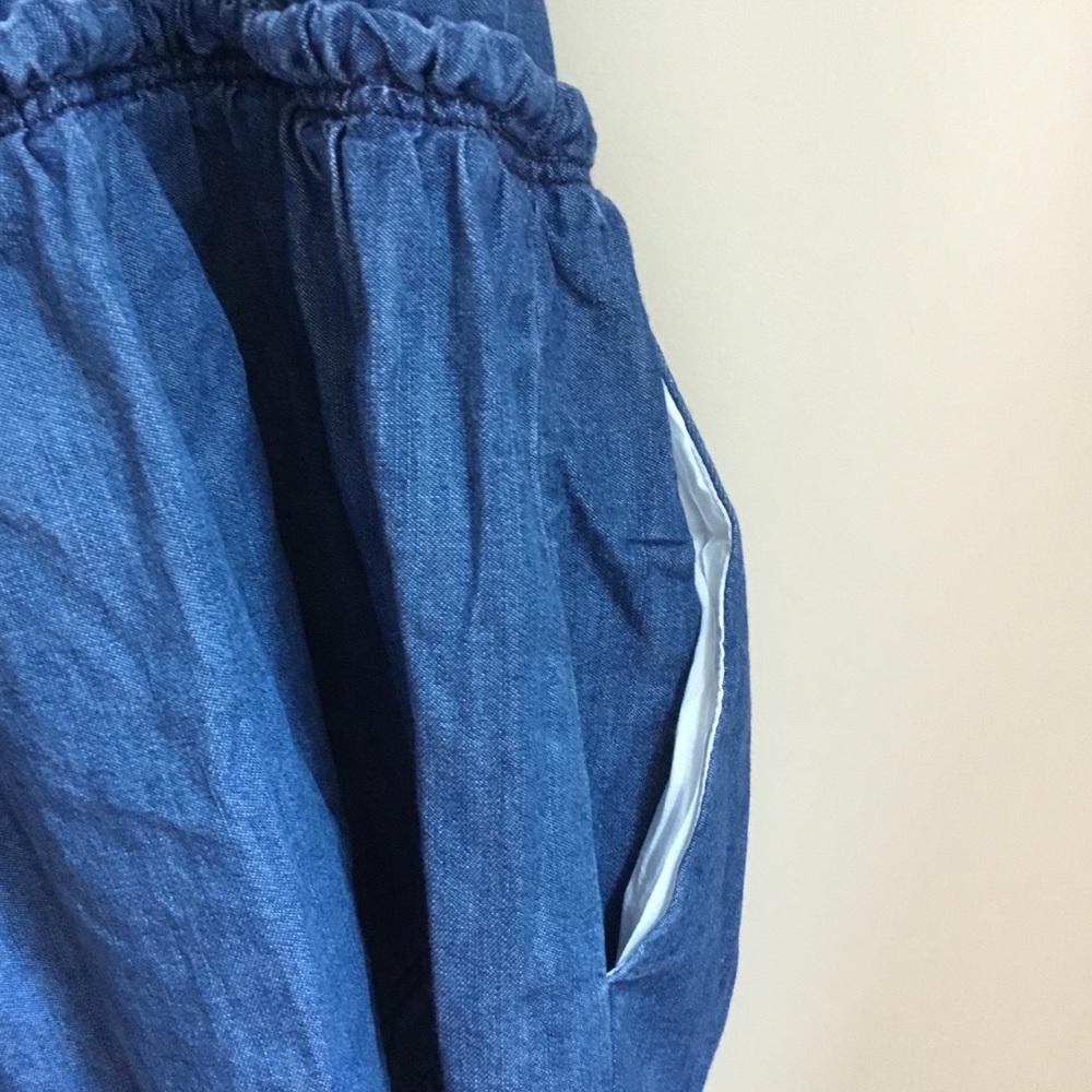 Free People Dark Wash County Line Romper - Picture 9 of 12